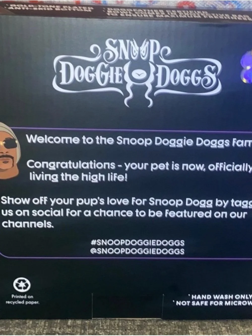 Off The Chain Deluxe Pet Bowl - Snoop Dogg Doggie Doggs Gold